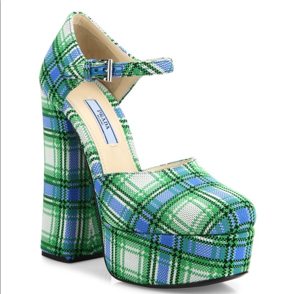 plaid platform shoes